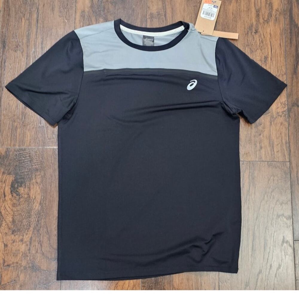 Asics Tee Men's Size Small Black Gray New